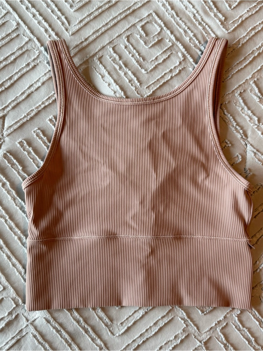 Lululemon Ribbed Power Pivot Tank Pink Clay